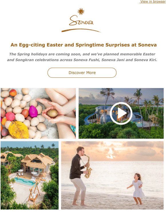 Plan your Easter stay at Soneva
