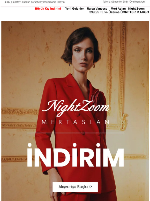 Night Zoom Mert Aslan Koleksiyonunda İndirim Başladı! 🌟