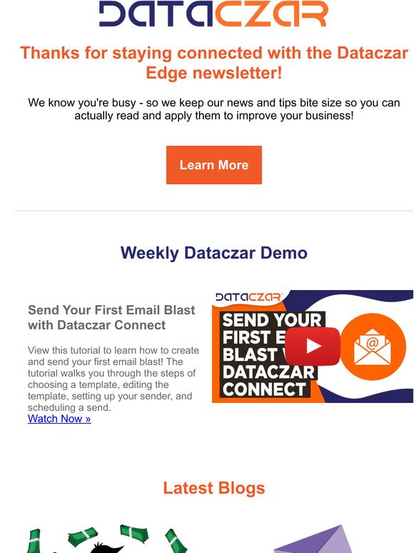 Send Your First Email Blast with Dataczar Connect