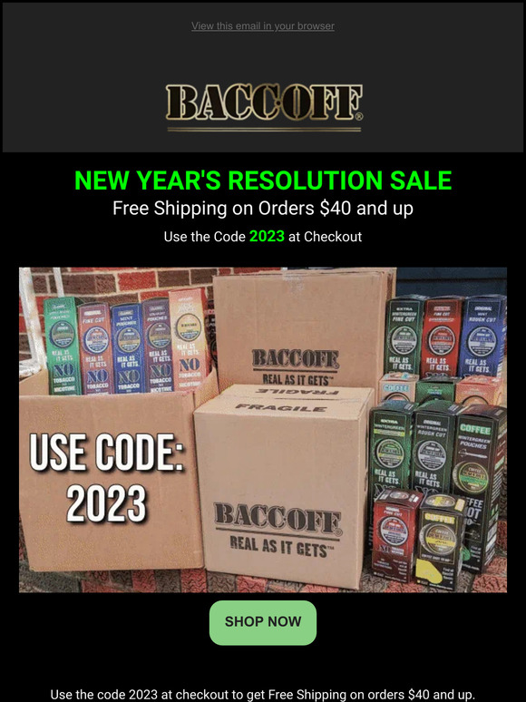 New Year's Resolution Sale