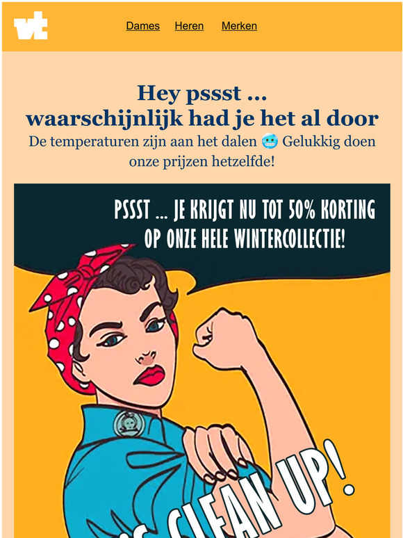 Pssst ... Tot 50% korting op de wintercollectie 🥶