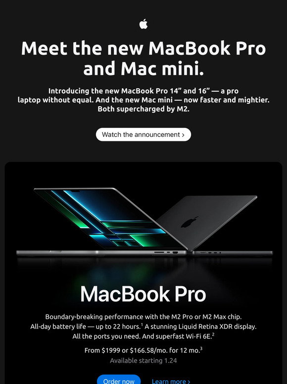 Apple: Introducing the new MacBook Pro and Mac mini. | Milled