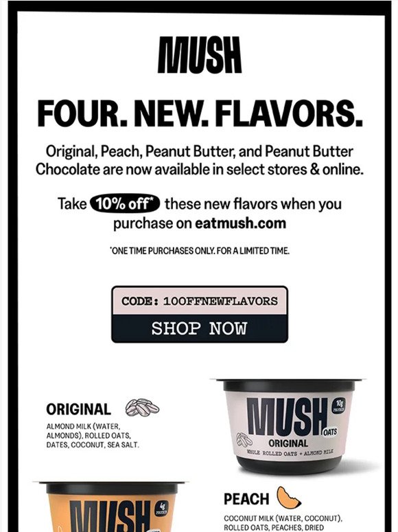 Four. New. Flavors.