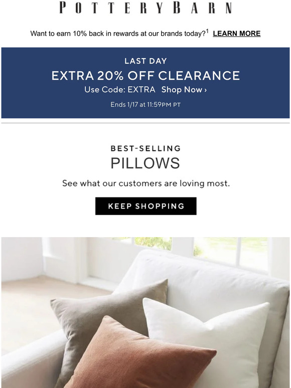Pottery Barn Our bestselling picks, just for you (Plus, last day for