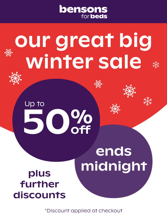 Bensons for Beds Last Chance… SALE ENDS MIDNIGHT ⏰ Milled
