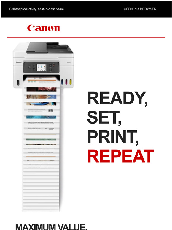 Canon USA Meet The New MegaTank MAXIFY GX Series Printers Milled