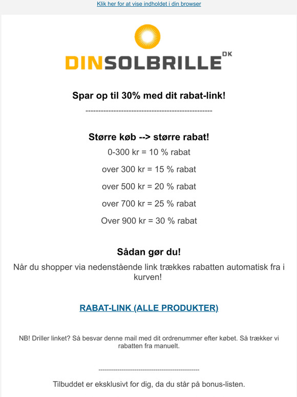 Brug din rabatkode nu