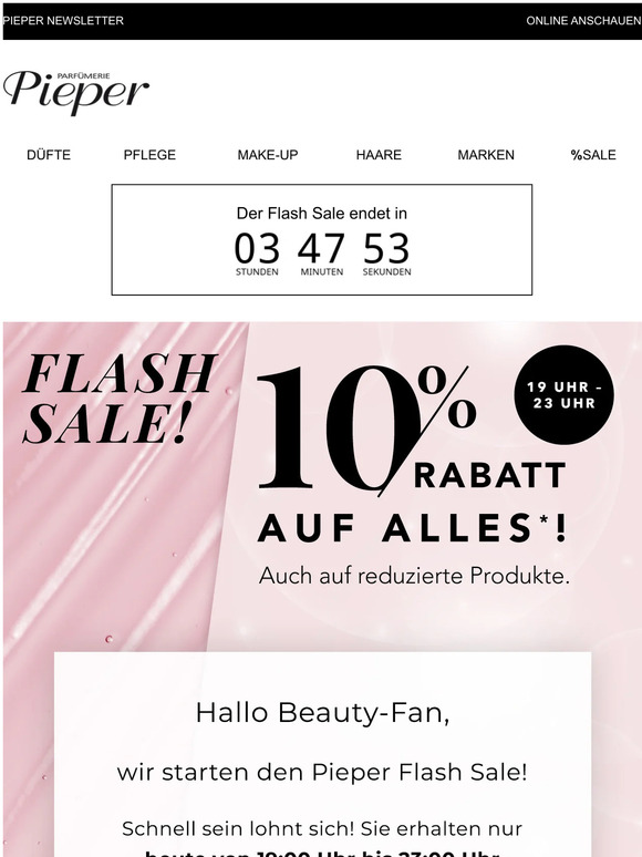 10% Rabatt im Flash Sale sichern!