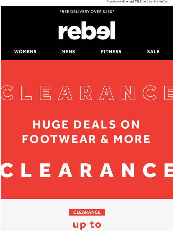 Rebel Sport Up to 40% off clearance sale