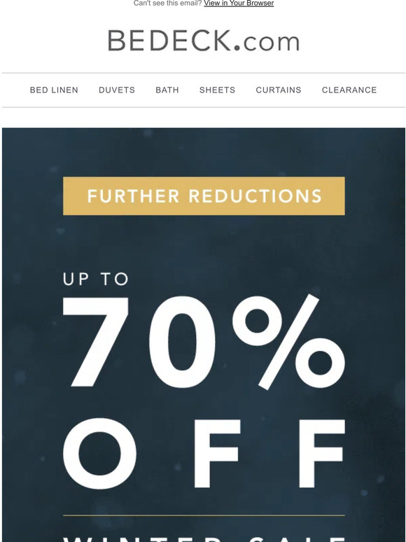 Hurry! Don't Miss Out! Up to 70% off Winter Sale!
