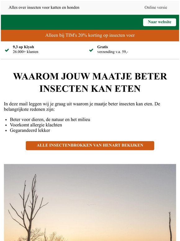 Tip van TIM's: Voer je maatje insecten