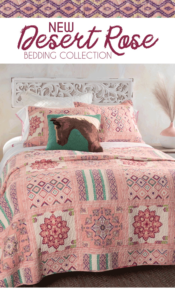 Rods 🌸 Introducing the Desert Rose Quilted Bedding Collection 🌸 Milled