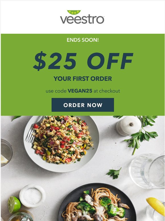 $25 OFF to go vegan 🌱