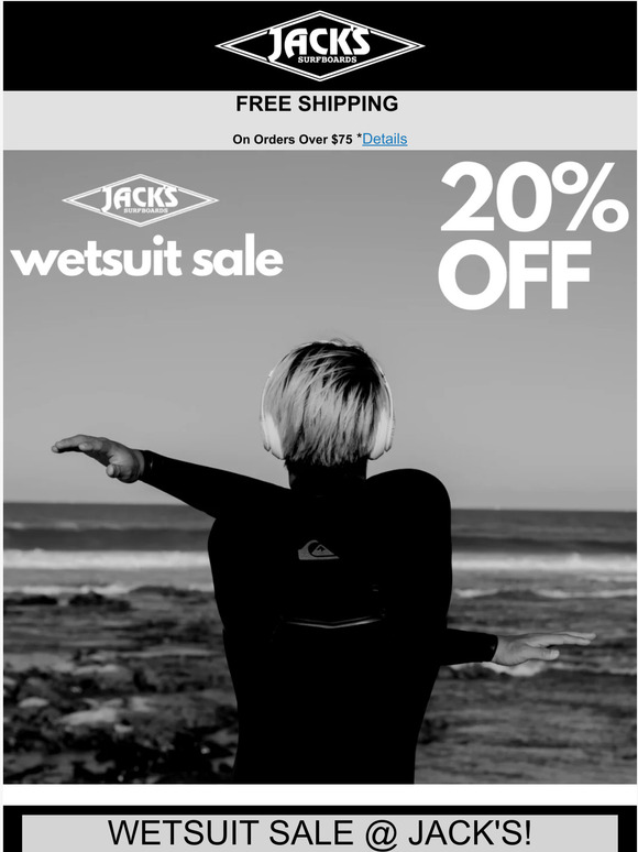 Jack's Surfboards 🏄‍♂️Wetsuit Sale! Save Big 🏄‍♂️ Milled