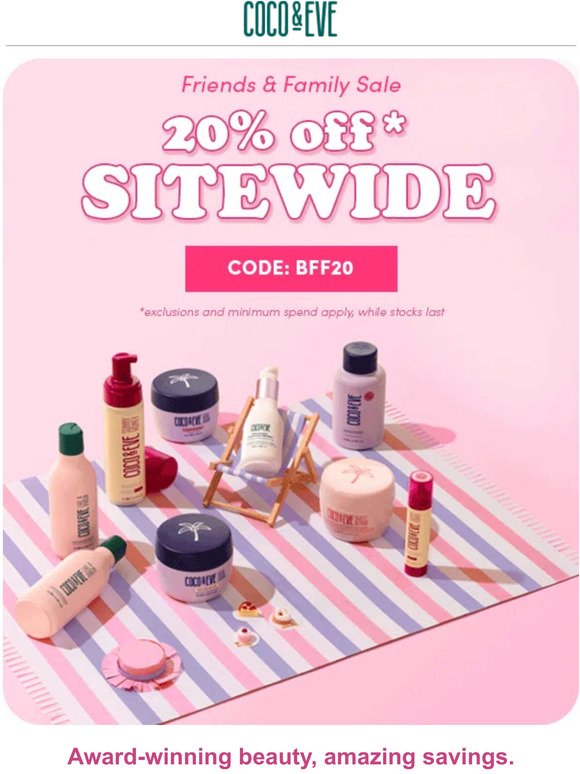 20% off SITEWIDE, but not for long!
