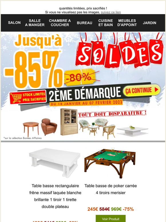 📣 SOLDES,ça continue 👉 Jusqu'à -85% 🛒