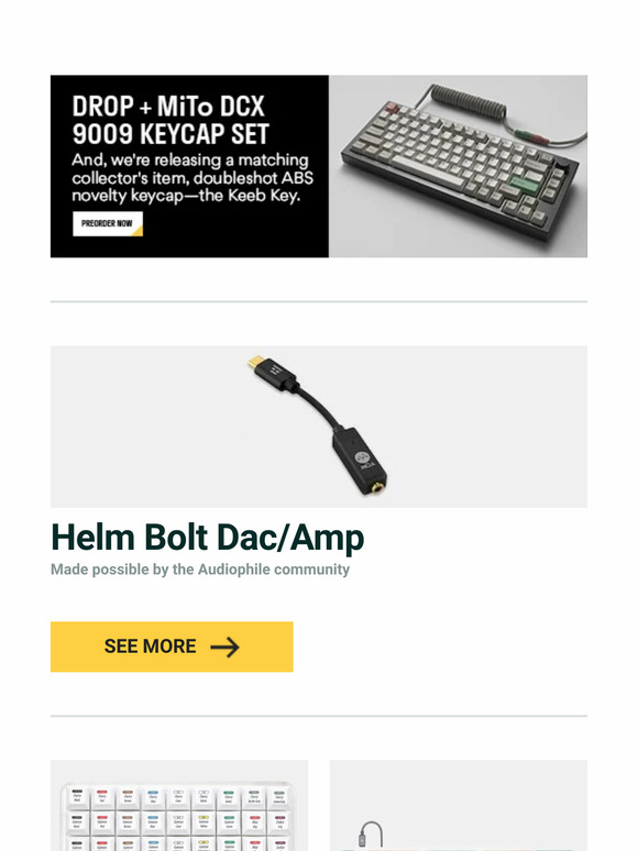 Drop: Helm Bolt Dac/Amp, KBDfans All-in-One 72-Switch Tester, Drop ...