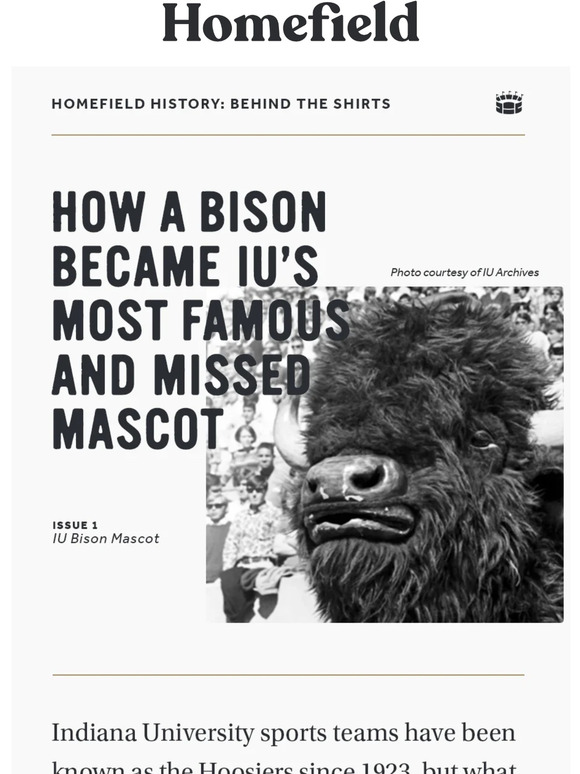 Homefield: Homefield History: The IU Bison mascot | Milled