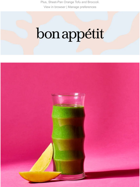Bon Appétit Mango and Greens Smoothie Milled