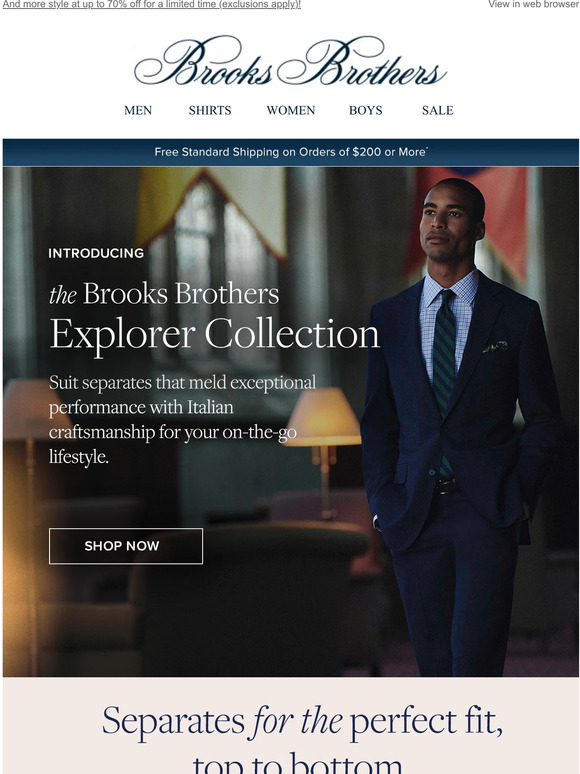 Brooks Brothers Meet The New Brooks Brothers Explorer Suit Collection