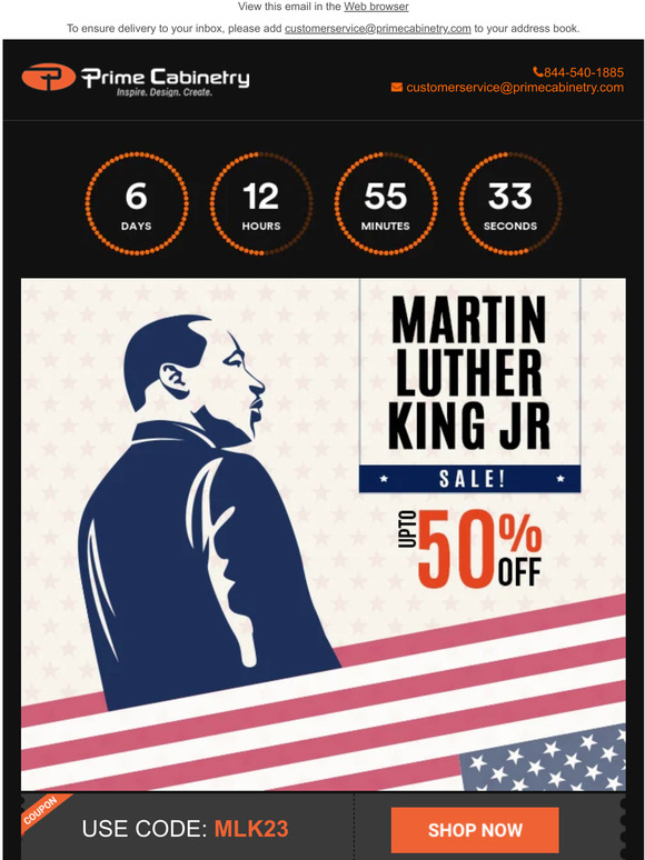Celebrating Dr. Martin Luther King, Jr.! | Up To 50% Off!