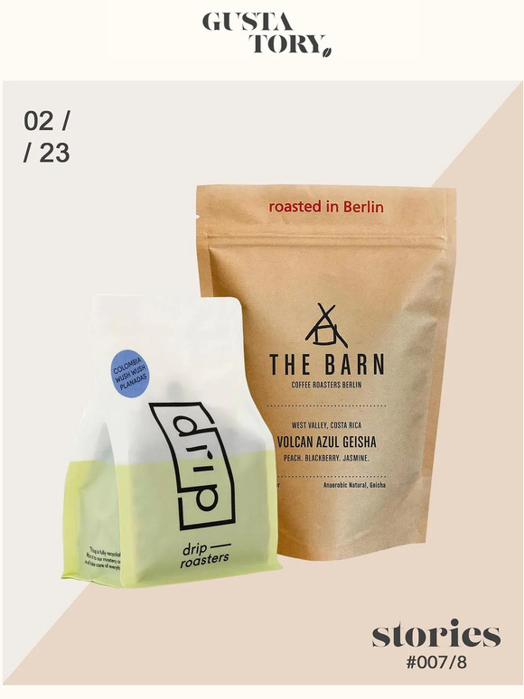 Just in, February's roasters & Stories #007/8 | GUSTATORY