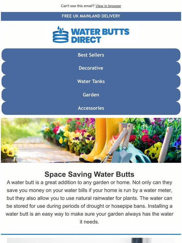 Get Ready for Rainy Days with Water Butts!