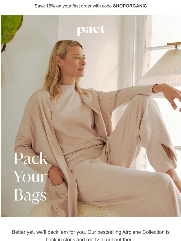 PACT Apparel, Inc. Now arriving The Airplane Collection. Milled