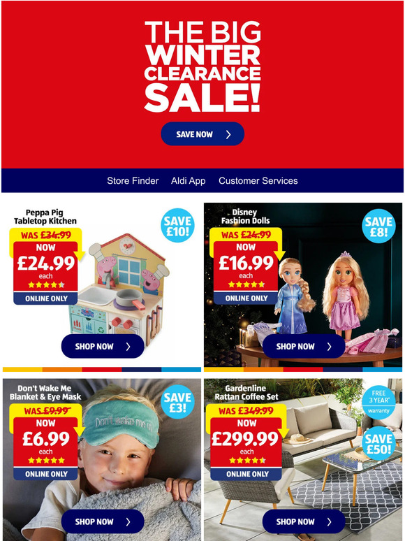 Aldi UK Don’t miss your chance to save in our BIG Winter Clearance