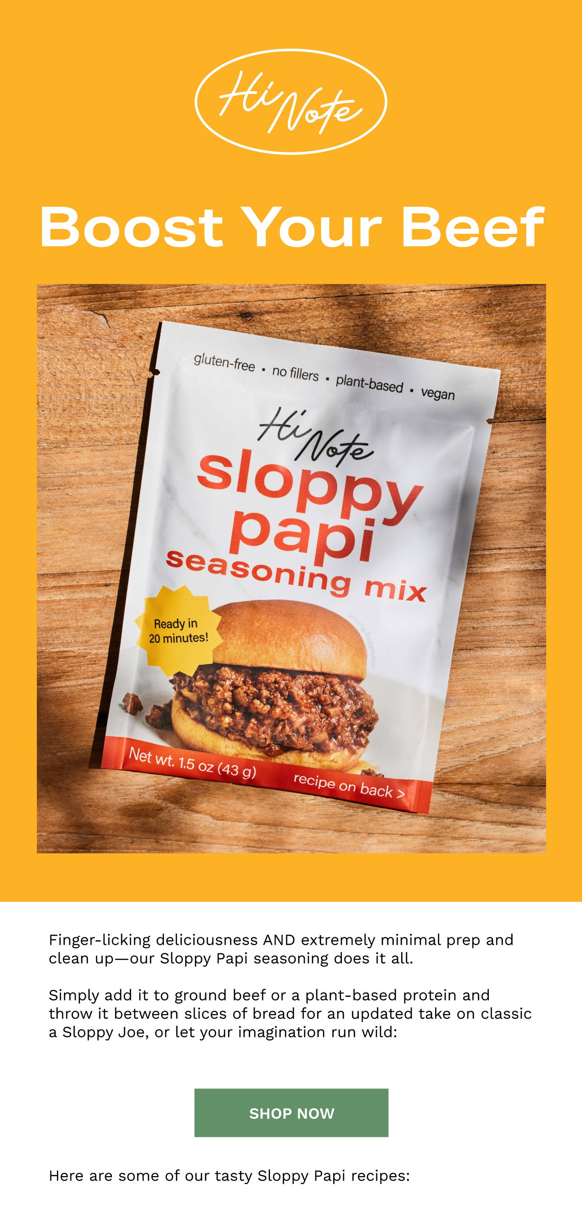 Sloppy Papi Seasoning Mix, Plant Based, Vegan