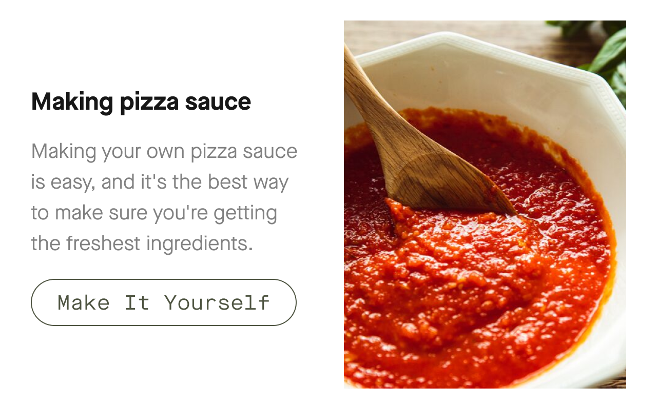 Making pizza sauce