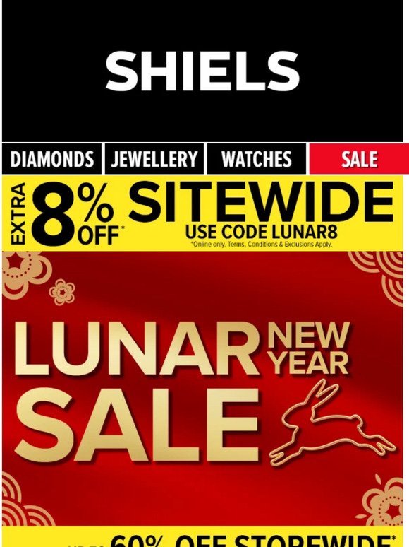 Extra 8% Off* Sitewide - Lunar New Year Sale On Now!