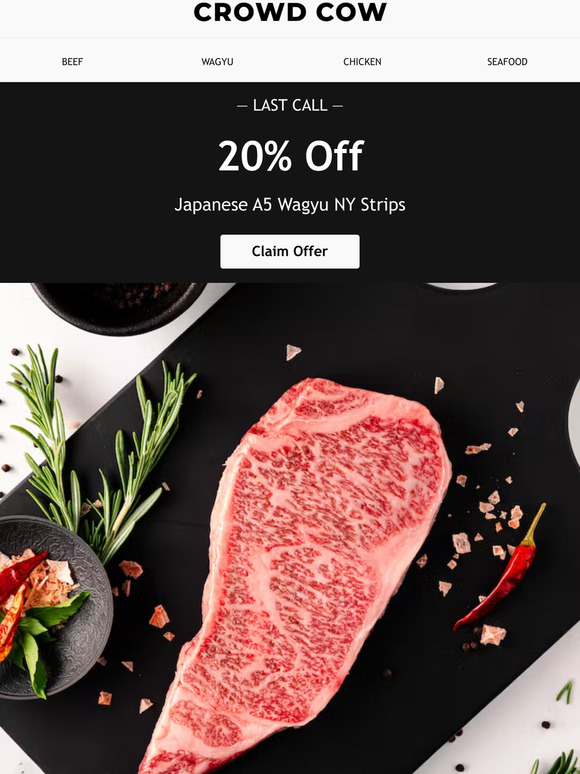 Last Chance ⏳The Ultimate A5 Wagyu Starter Cut is 20% Off