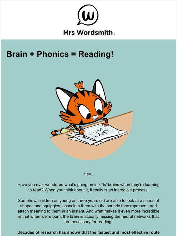 Free resource! How does the brain learn how to read?