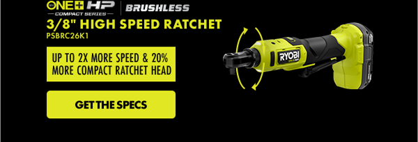 RYOBI 18V ONE+ HP Brushless Cordless Compact 3/8 in. Ratchet (Tool