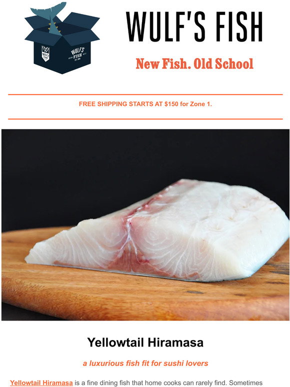 Wulf Fish Wulf's Fish: Sushi Favorite: Yellowtail Hiramasa! | Milled
