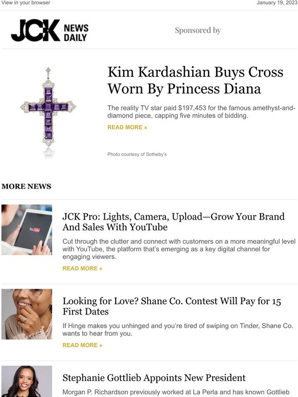 Kim Kardashian Buys Cross Worn By Princess Diana