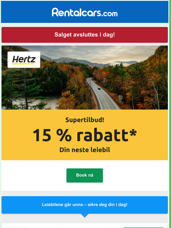 Hertz-salget avsluttes i dag!
