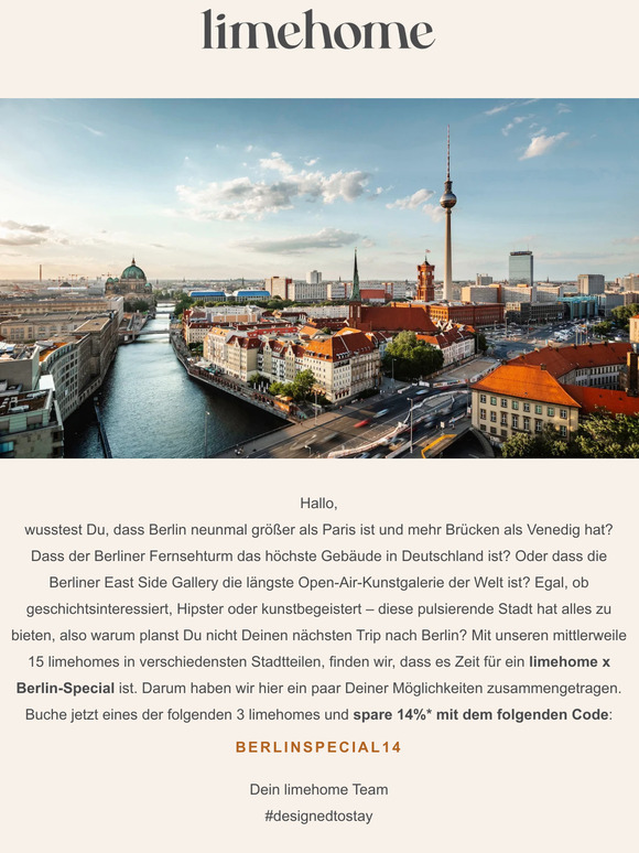 Spare 14% mit unserem Berlin Special.