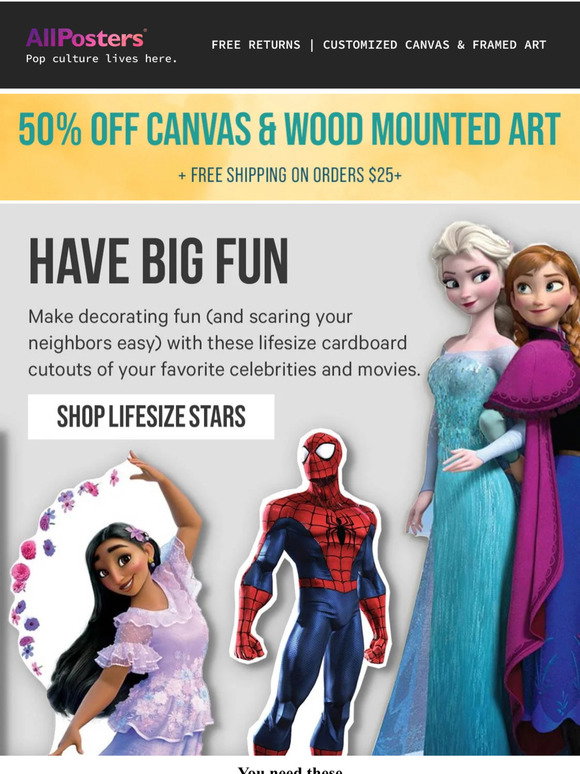 AllPosters: Easy decor tip: lifesize cardboard cutouts! | Milled