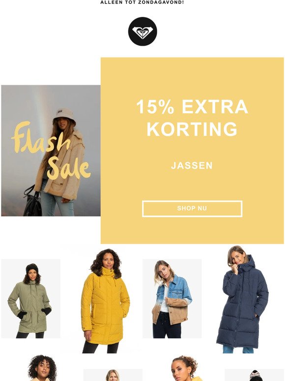Flash Sale: 15% extra korting op jassen