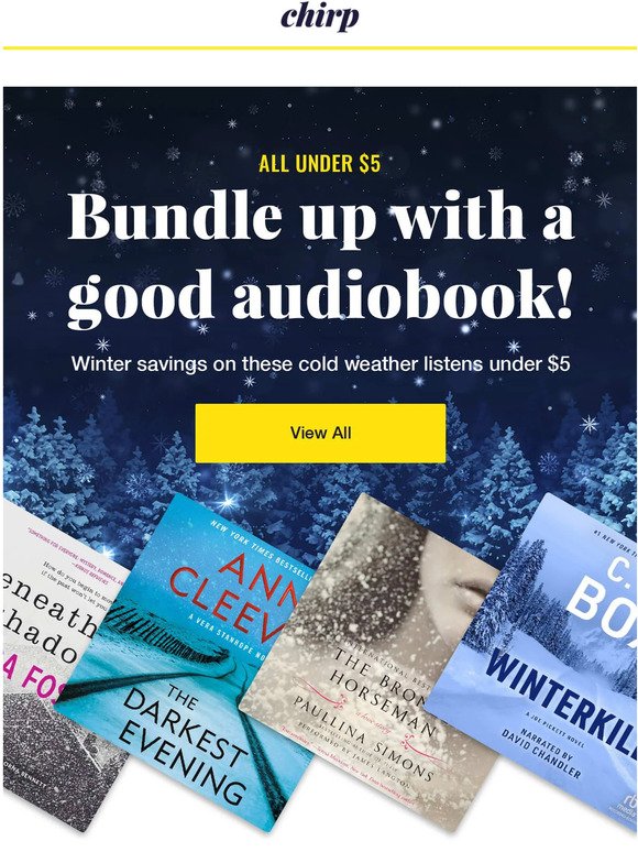 Warm up with our wintry audiobook sale