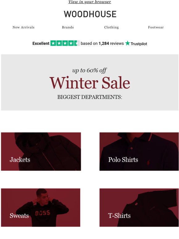 Winter Sale by department...