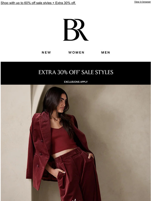 Banana Republic Email Newsletters Shop Sales, Discounts, and Coupon Codes