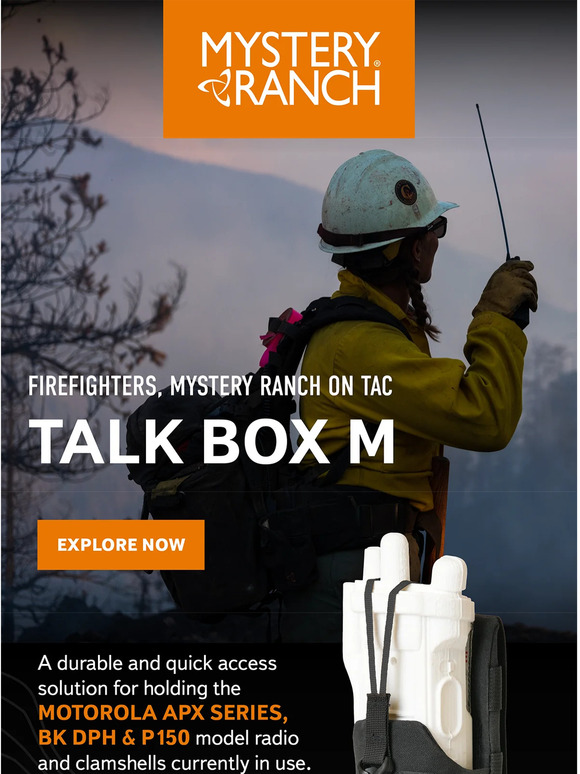 Mystery Ranch Backpacks "Firefighters, Mystery Ranch on Tac." Milled
