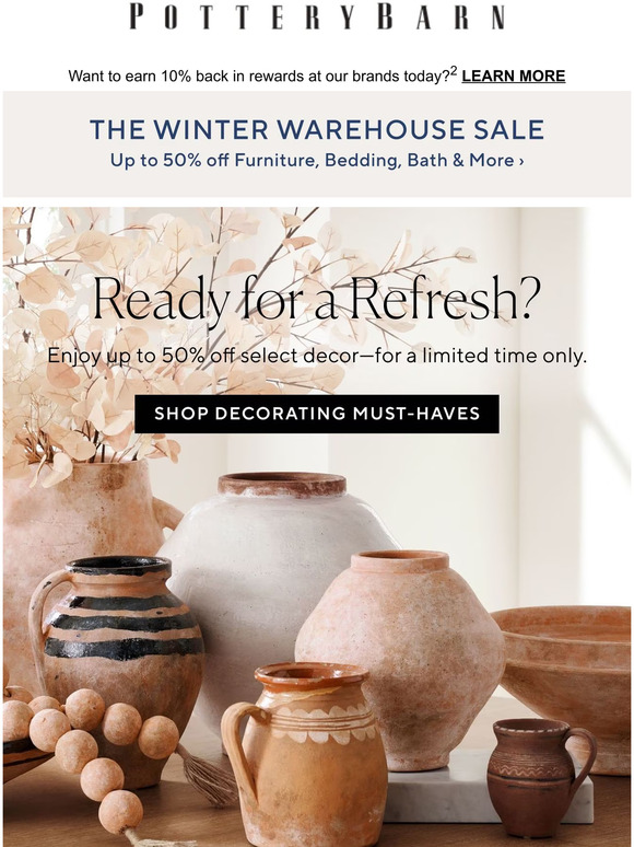 Pottery Barn New year, new home upgrades. Milled