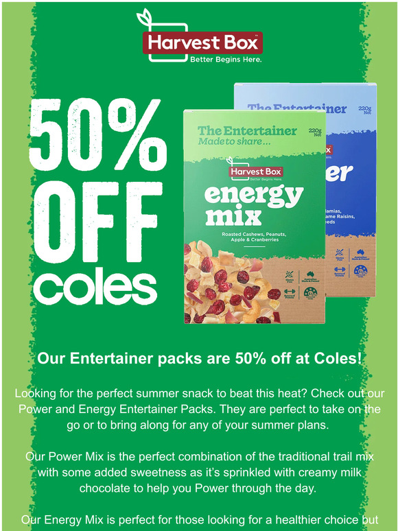 50% off Entertainer packs now at Coles! ☀