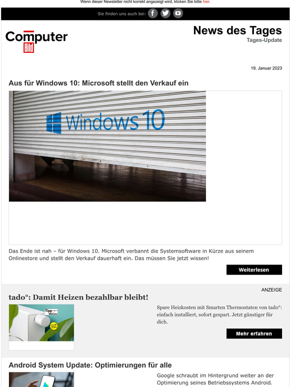computerbild Windows 10 Microsoft stellt Verkauf des Betriebssystems