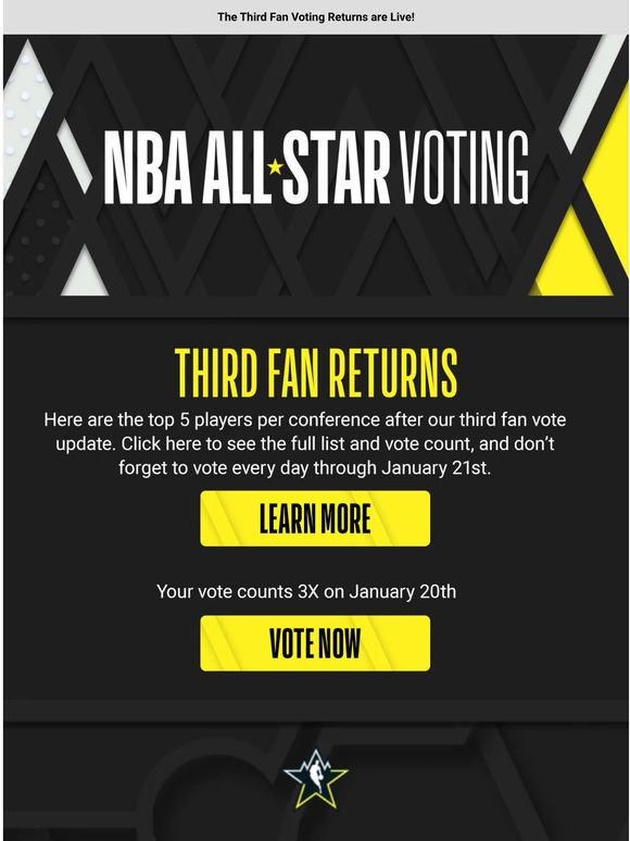 Third Fan Returns for NBA All-Star 2023 Voting