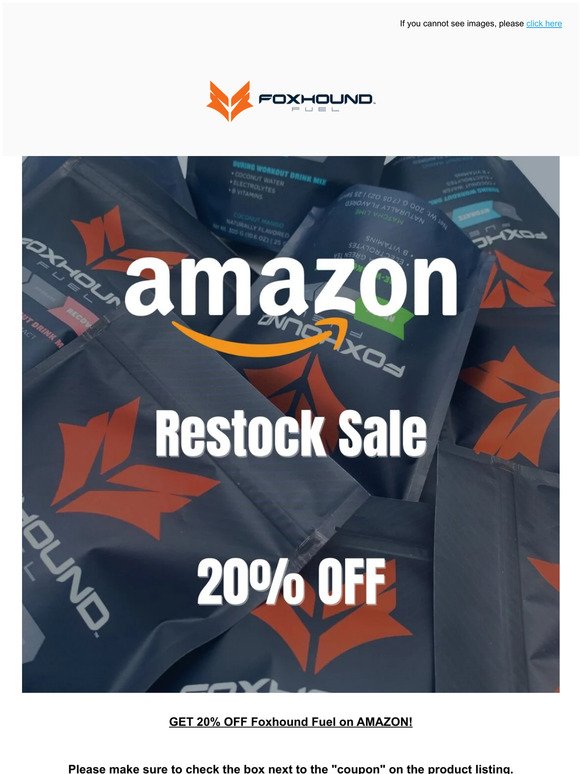 📦 AMAZON RESTOCK Sale- Get 20% Off 📦